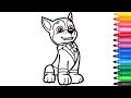 PAW Patrol. Coloring for kids.Chase in tuxedo//Раскраски для детей Щенячий патруль