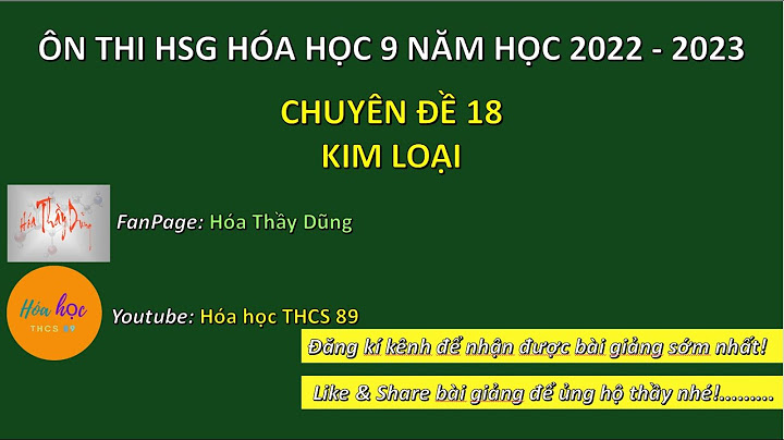 Chuyên đề ôn tập hóa 9 học sinh giỏi năm 2024