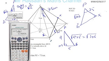 0580 42 M J 17 Q8d  3D Trigonometry Cosine Rule