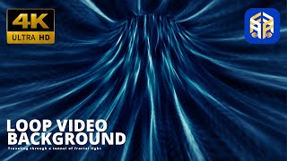 Free 4K Loop Video Background Traveling through a tunnel of fractal light No Copyright