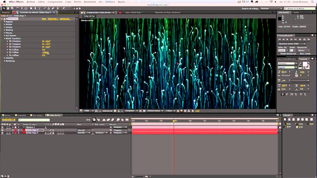 Tutorial After Effects Colas de Luz (Particular espectacular)