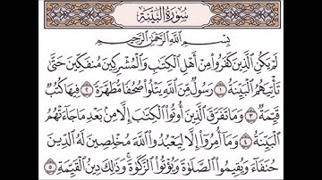 سورة البينة 1 - 5 بصوت الشيخ ناصر القطامي