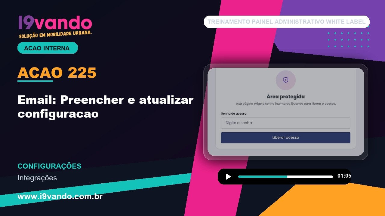 Ação 225 | Email: Preencher e atualizar configuracao | White Label