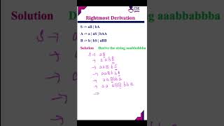 Derive the string aaabbabbba using RMD #shortsviral #shorts #cseguru #compiler #compilerdesign #cd