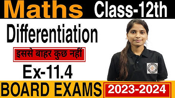 Solution of Differentiation|| Ex-11.4|| Class-12th||RD Sharma book||Question No 3 to 4|| Part-02