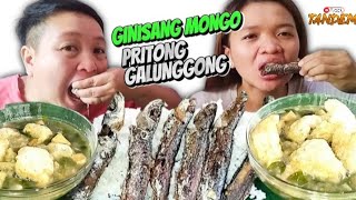 GINISANG MONGGO AT PRITONG GALUNGGONG MUKBANG | PINOY FOOD MUKBANG | AJACK IN TANDEM #mukbang #viral