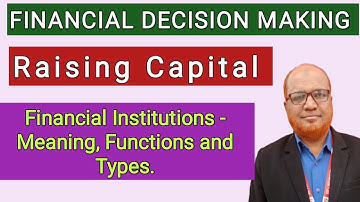 Financial Decision Making I Raising Capital I Financial Institutions I Theory I Hasham Ali Khan