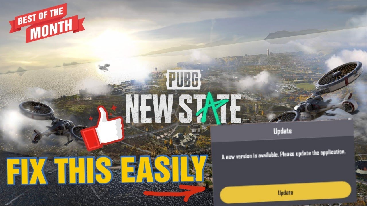 A NEW VERSION IS AVAILABLE, PLEASE UPDATE THE APPLICATION FIX PUBG NEW STATE | 