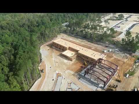 Hubrich Contracting construction progress for Carolina Voyager Charter School for September 2023