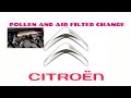 2013 Citroën C4 II 1.6hdi air filter and pollen filter replacement.