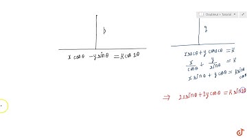 If p and q are the lengths of perpendiculars from the origin to the lines `xcostheta-ysintheta=k...