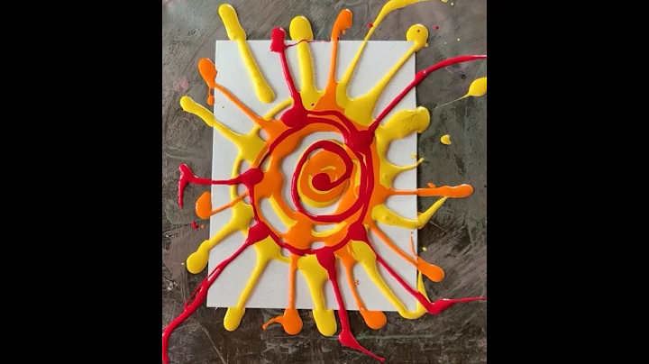 Sunshine Squeegee Art #squeegee #reveal #sunshine #art #funart #diyart #create #shorts #artshorts