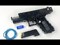 Working lego semiauto blowback glock  18  rubber band gun