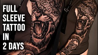 🤯 DID A FULL SLEEVE TATTOO IN 2 DAYS ✅