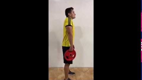 ENCOLHIMENTO DE OMBROS COM ANILHA OU HALTERES