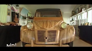 En Indre-et-Loire, cette 2CV fait de tout bois