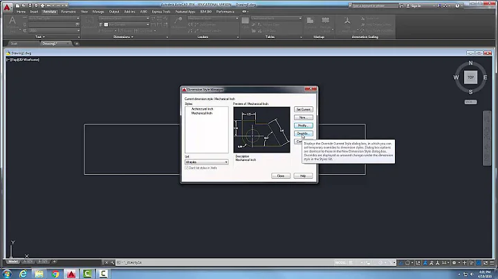 AutoCAD I  16-11 Changing Dimension Styles
