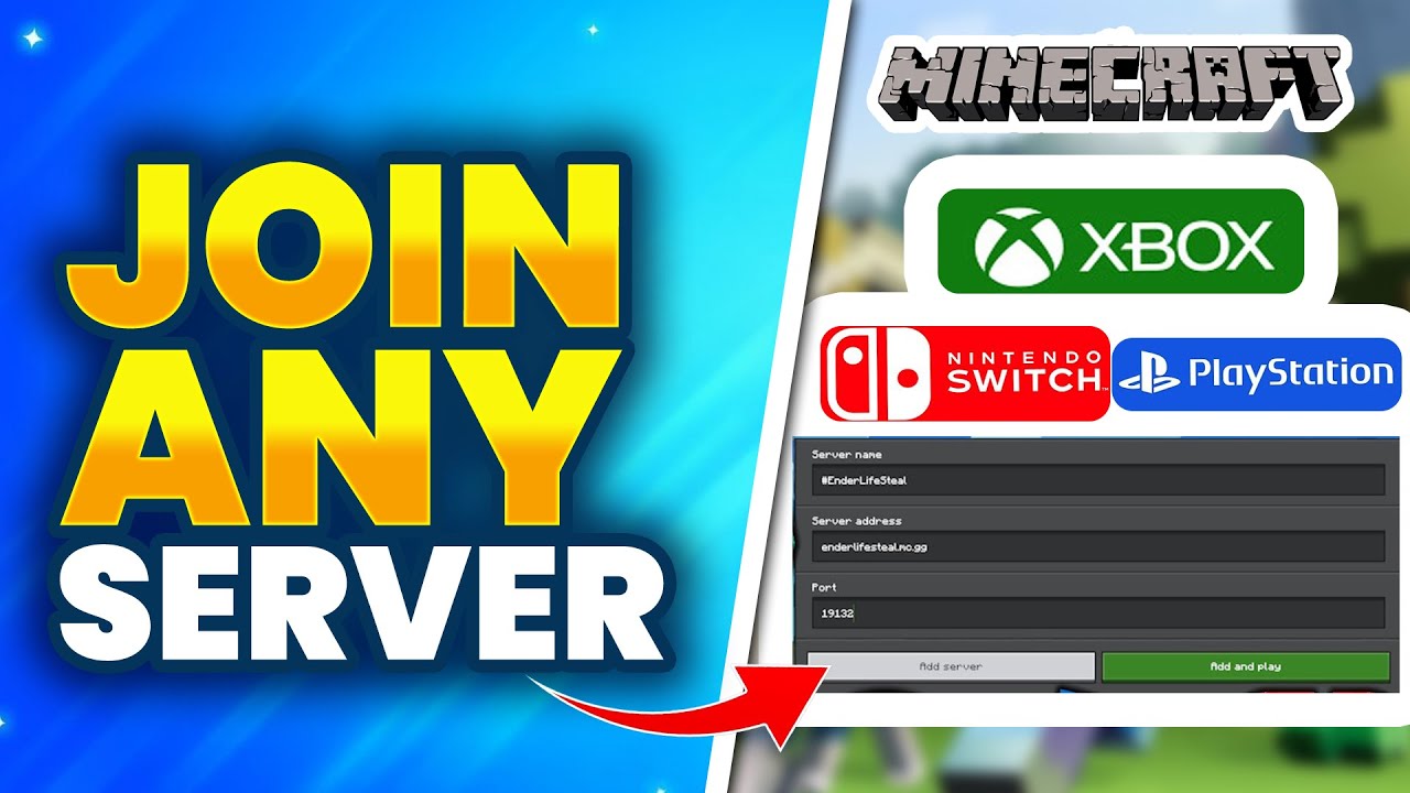 How To Join ANY Server In Minecraft PS4 / PS5, Xbox & Switch