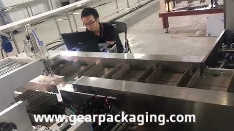 commissioning video of automatic plastic bag sachet counting feeding cartoning machine customized li