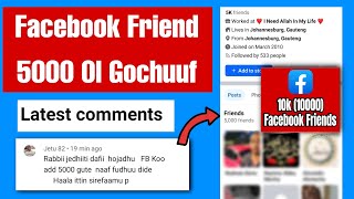 Facebook Friend 5000 ni Oll Fudhachuu Didee Sirreesuuf