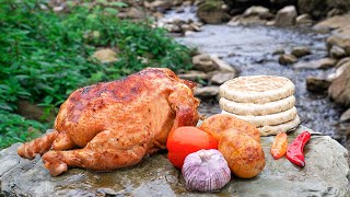 🔥Whole Chicken Prepared in the Forest🔥 Wilderness Relaxing Cooking