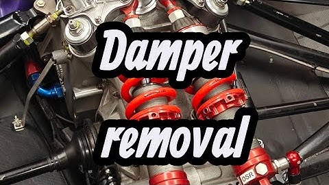 Removal of the dampers today from the Mygale Formula Ford EcoBoost, for their first service.