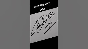 Esha name signature।। best signature styles #esha #shorts #signature #autograph
