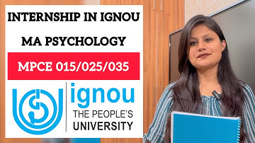 Internship File overview IGNOU MA Psychology Internship MAPC