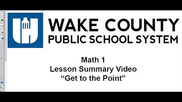 Math 1 Unit 6 Lesson 7 Summary Video