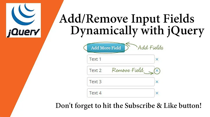 How to Add/Remove Input Fields Dynamically with jQuery 💡
