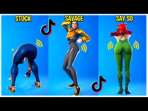 All TikTok & Icon Series Dance Emotes Showcased With HOT Female Fortnite Skins 😍❤️