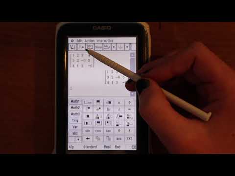 Matrices on Casio Classpad II