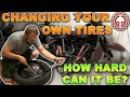 How to Change a Motorcycle Tire (the hard way)