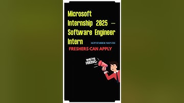 Microsoft Internship 2025 | Software Engineer Internship #shorts #viralvideo #ytshorts #jobs #fyp