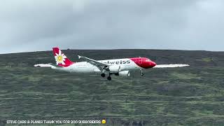 Edelweiss Airbus A320 Hb - Ijv Landing At Akureyri From Reykjavik