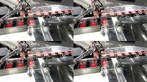Automatic red ball pen counting horizontal pushing cartoning packing machine pen encasing line