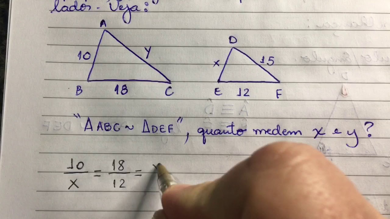 Aula 8 - Semelhança de triângulos - teoria - parte 1
