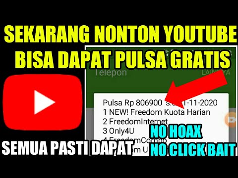 Nonton Video Beberapa Detik Bisa Dapat Pulsa Gratis. 