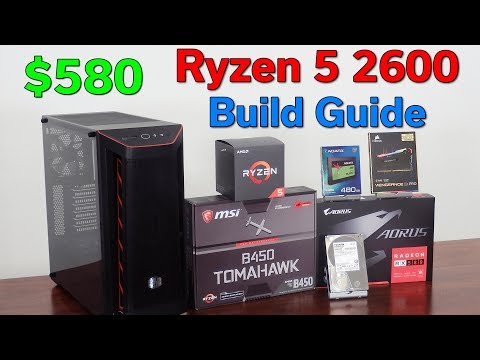Ryzen 5 2600 — $580 PC Build Guide — 1080p Gaming Deal — October
