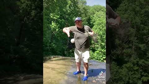 Meteor hammer at the mouth of the waterfall