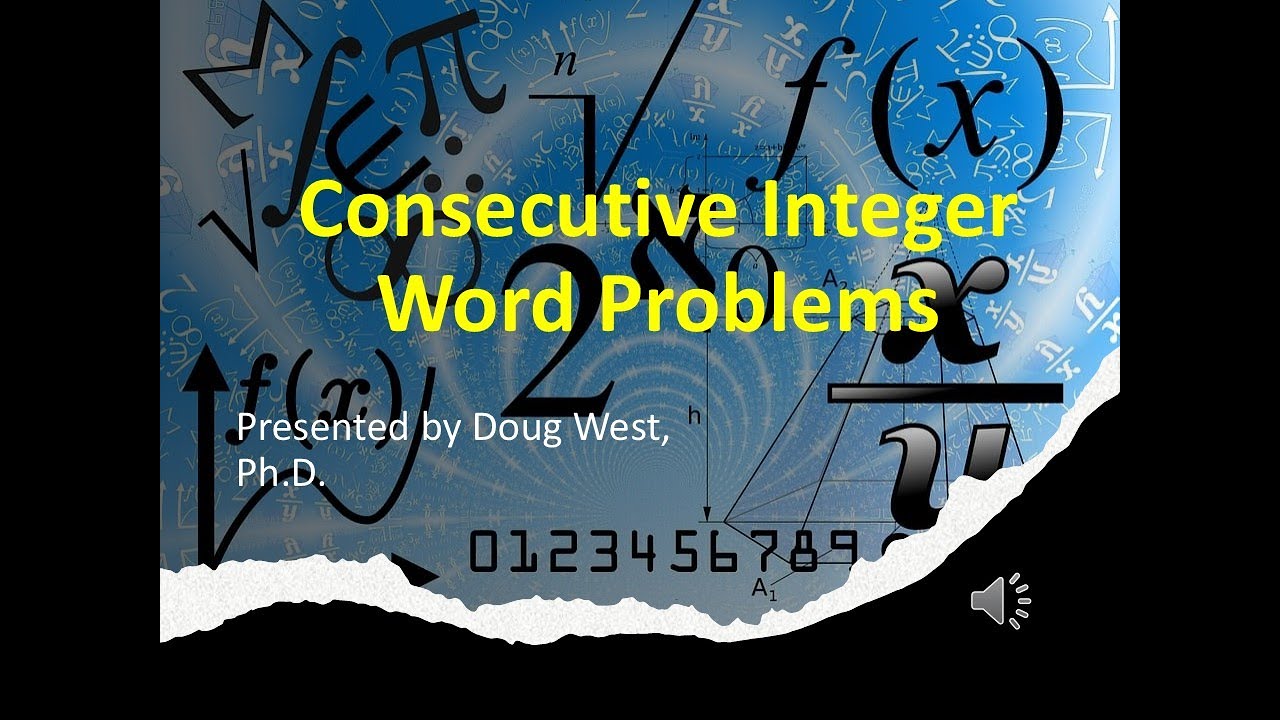 Consecutive Integer Word Problems | Algebra Tutorial - YouTube
