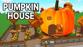 I Built a PUMPKIN HOUSE in Bloxburg Roblox!