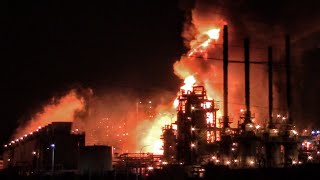 (Pre-Arrival + On Scene) Large Refinery Fire in Carson