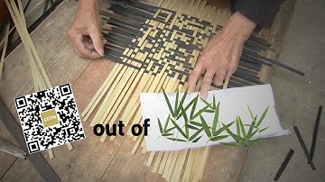QR code made of bamboo weaved by Chinese master