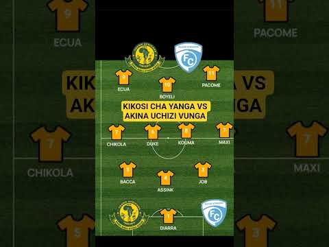 KIKOSI CHA YANGA DHIDI YA AKINA UCHIZI VUNGA HAPO ITAKUWAJE HOSEA MCHOPA