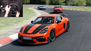 Porsche GT4 RS - Nürburgring Nordschleife Tourist Trackday | Assetto Corsa (Steering Wheel) Gameplay screenshot 2