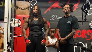 Boom Jr Joins A Chest & Tricep Workout With Grown Men