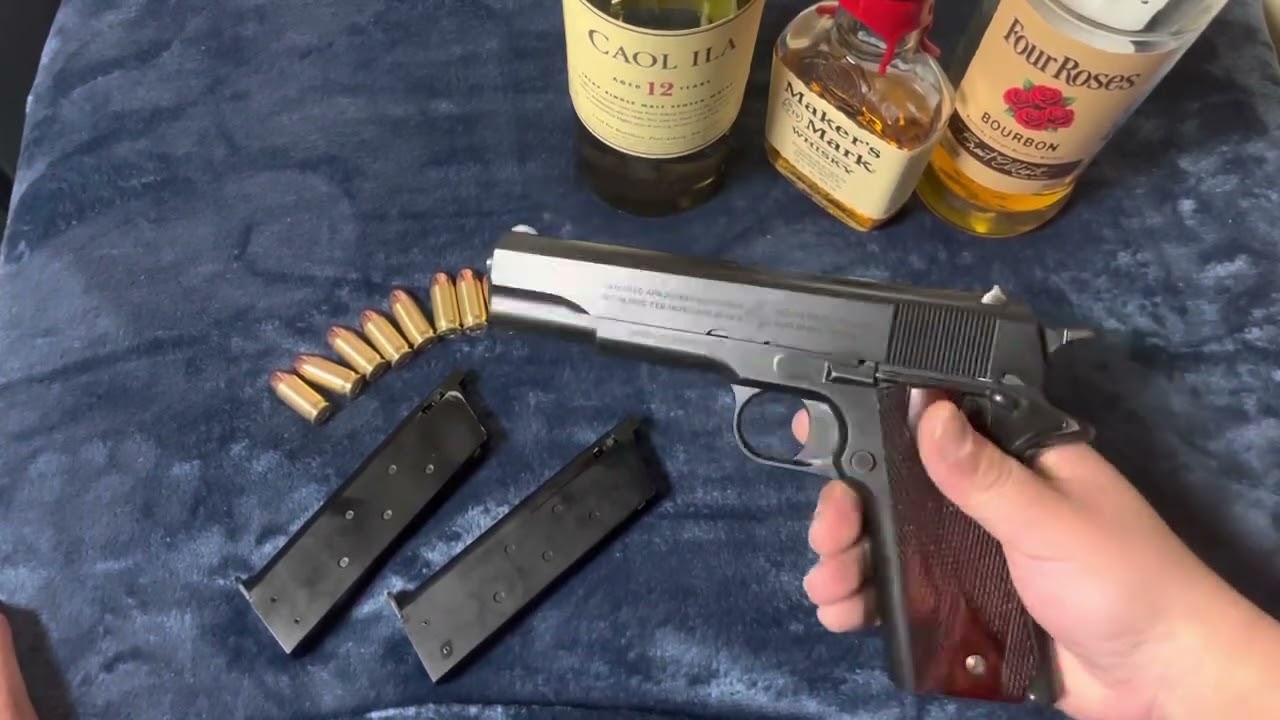 WA【コルト】M1911 ブラックアーミー ガスブローバック ガスガン