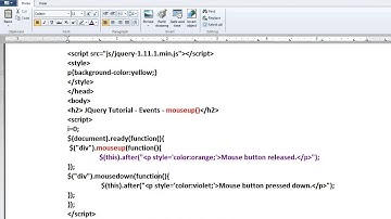 MOUSEUP METHOD IN JQUERY DEMO