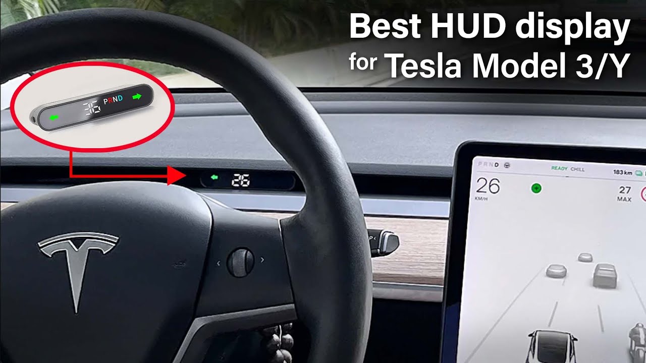 Tableau de bord caché HUD Compteur de vitesse pour Tesla Model 3